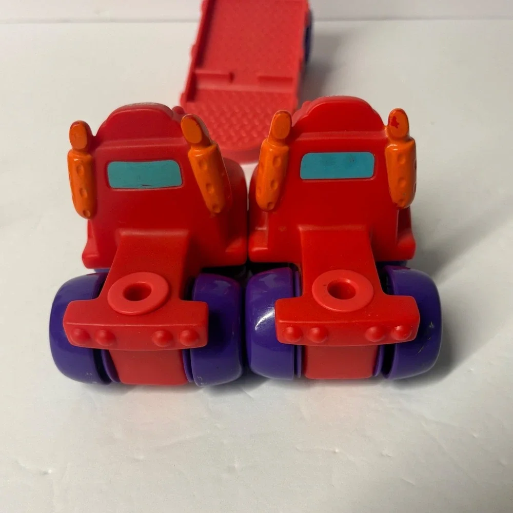 Tonka Chuck & Friends Playskool Car Carrier Semi Truck and 4 Vehicle Toy Lot
